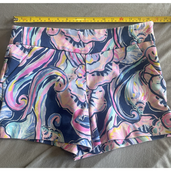 LILLY PULITZER Makenna Ponte Short Nauti Navy Size 2 Resort Beach Preppy Sirens - Picture 10 of 11